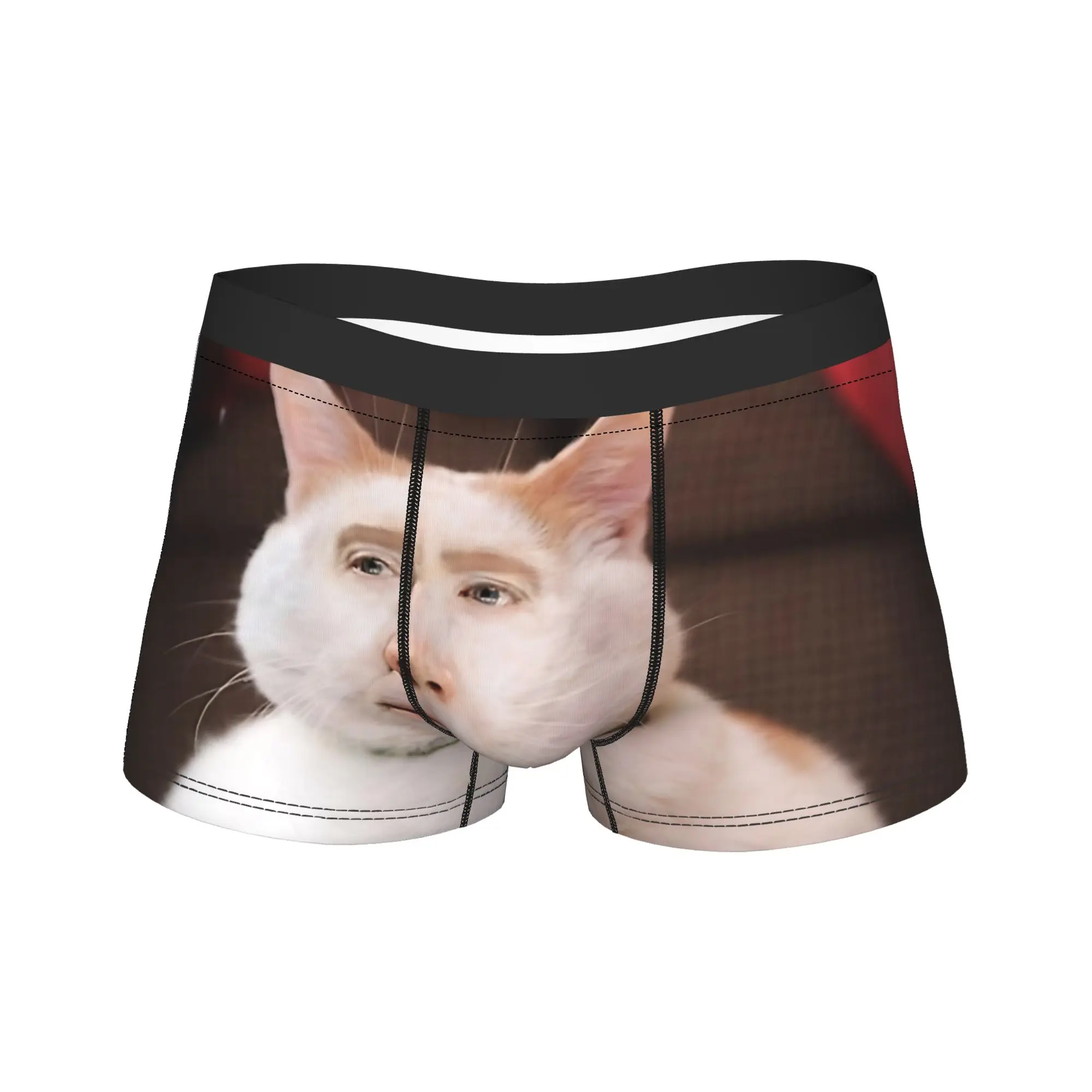 

N-Nicolas C-Cage Cat Underwear Print Boxershorts Quality Males Panties Sexy Soft Shorts Briefs Gift