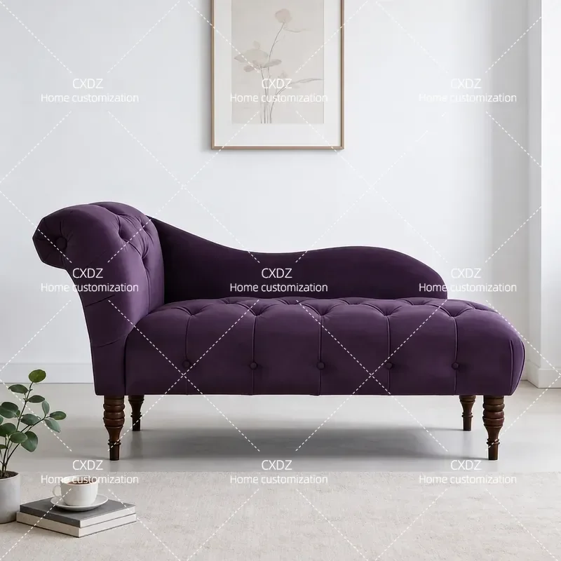 Fashion Small Apartment Couch Bedroom Bedside Stool Lazy Sofa Shoe Change Bench European Style Beauty Footrest