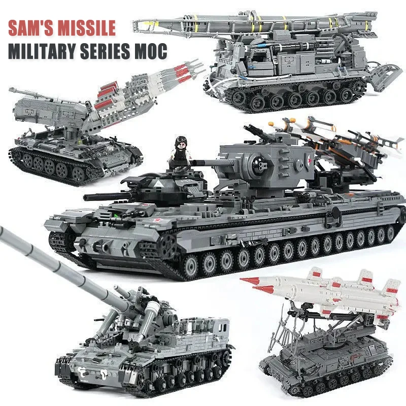 

Military Series T92 Tank And Missile Launching Vehicle Building Blocks Missle Armored Car Bricks Model Toys For Birthday Kits