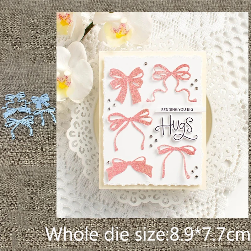 XLDesign Craft Metall-Schablonenform, Stanzform, Schleifenbinden, Dekoration, Sammelalbum, gestanzt, Album, Papier, Karte, Basteln, Prägen
