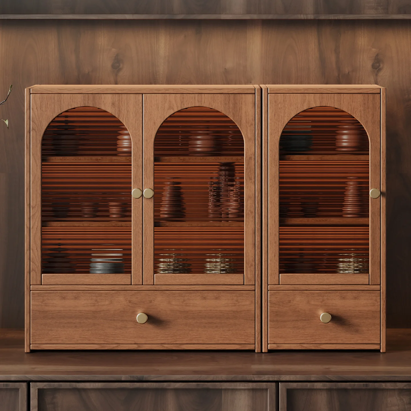 

Desktop Shelf, Tea Set Cabinet, Teacup Storage Cabinet, Multi-layer Seasoning Organizer, Dustproof Ornament Display Rack