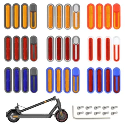 Electric Scooter Front and Rear Wheel Decorative Cover 4 Pieces  Decorative Shell Reflective Protective Cover For M365 Pro Pro2