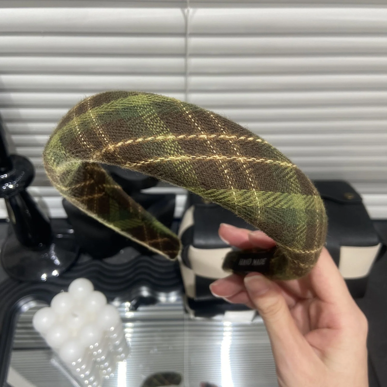 1 قطعة طوق شعر أنيق منقوش باللون الأخضر عالي الجمجمة ذو حافة واسعة "ساحر أوز" ، تصميم على طراز INS #3