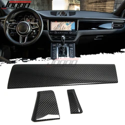 100% Carbon Fiber For Porsche Macan 95B 2014-2022 Car Interior Moldings Console Door Dashboard Panel Strips Cover Accessories