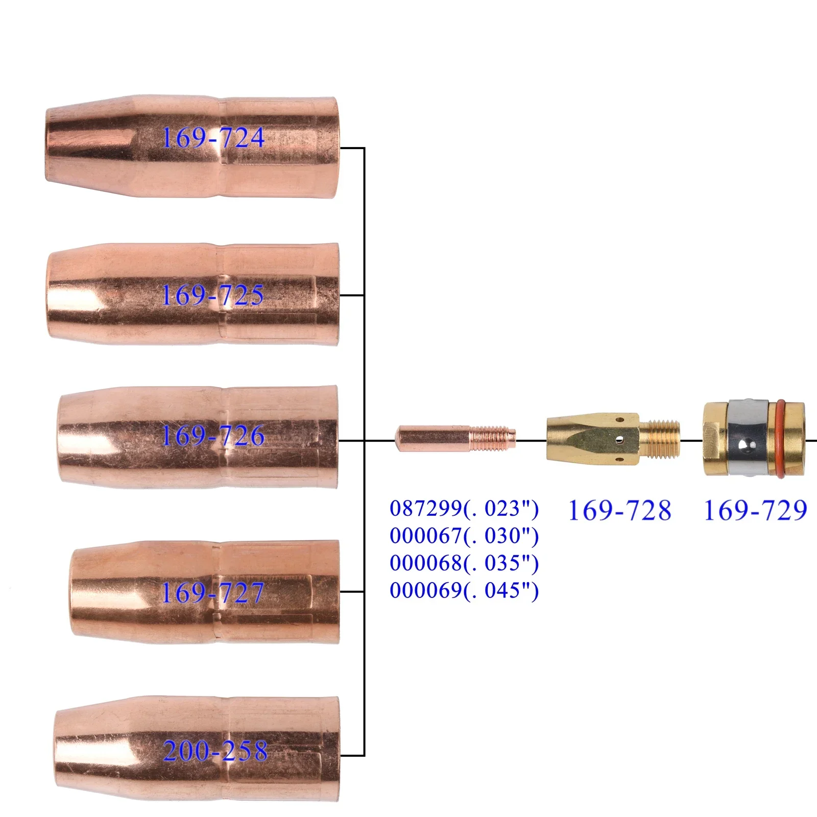 Газовая Форсунка 169724, 169725, 169726, 169727, 200258, 5 шт.