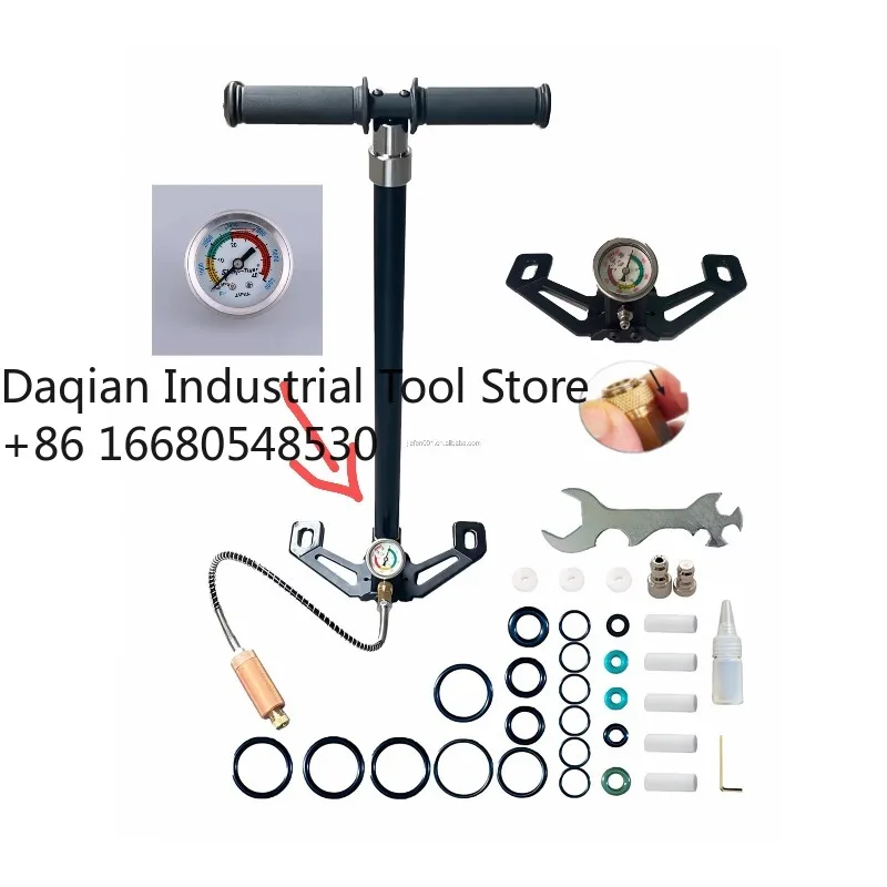 Bomba Manual de Alta Pressão 3JIPCP |   Compressor de Ar Portátil para Carro, Moto, Bicicleta, Inflador de Bolas Esportivas