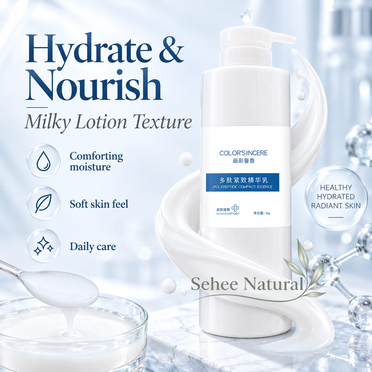 Polypeptide Facial Serum Hexapeptide‑8 & Conotoxin Peptide Lifting Firming Smooth Fine Lines Forehead Nasolabial Lines 1kg