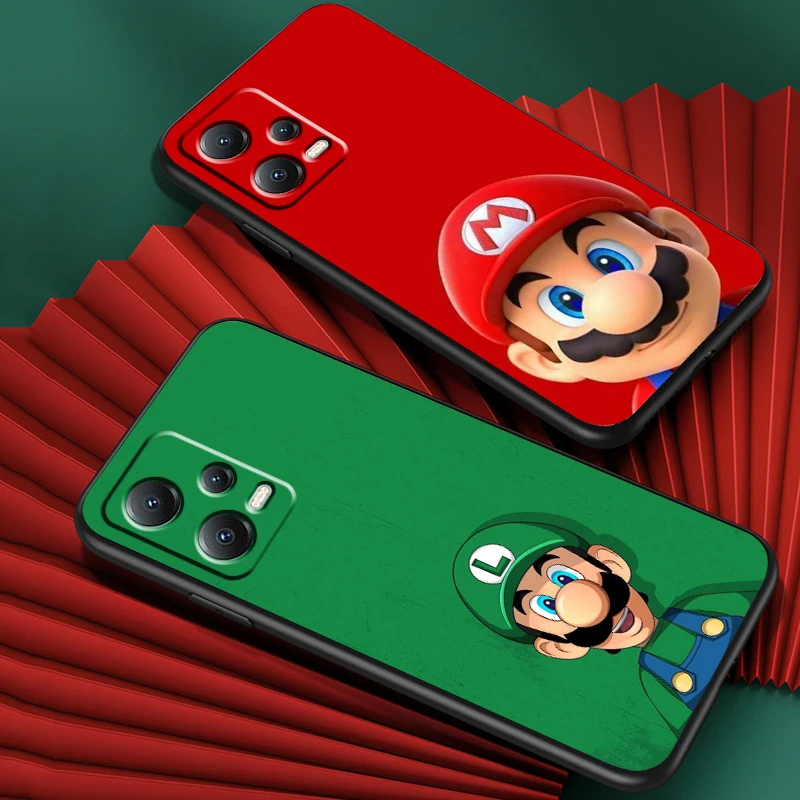 Anime Super M-Mario Cartoon For Xiaomi Redmi Note 13 12R 12 12S Turbo 11 11T 11S 10 10S Pro Plus 5G Black Soft Phone Case