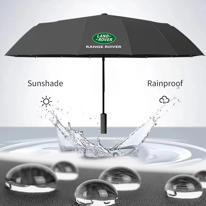 Car Folding Umbrella Portable Automatic Windproof Sunshade For Land Rover Range Rover Evoque Velar Defender Discovery Freelander