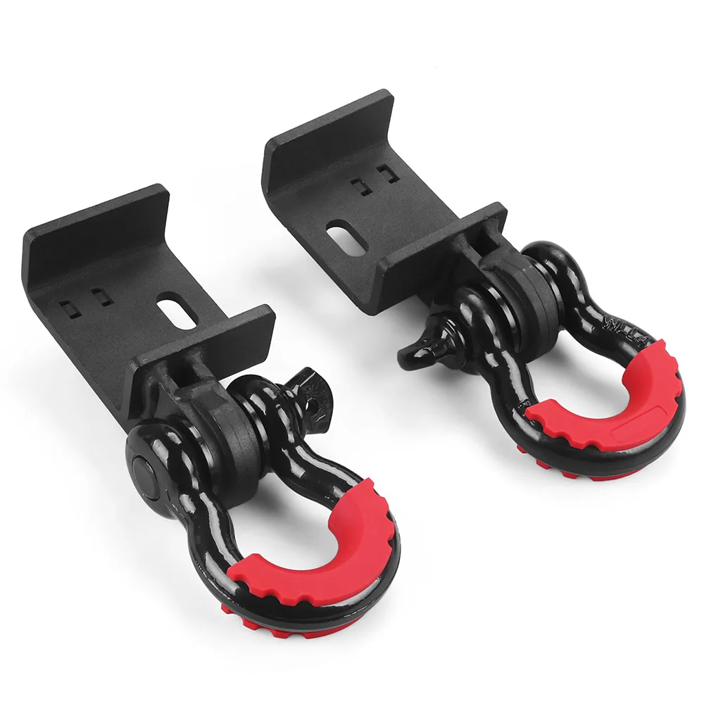 Front Demon Tow Hook Bracket with 3/4-Inch T-Ring Hook and Loop Mounting Kit for Tacoma 2009-2023 DAC744