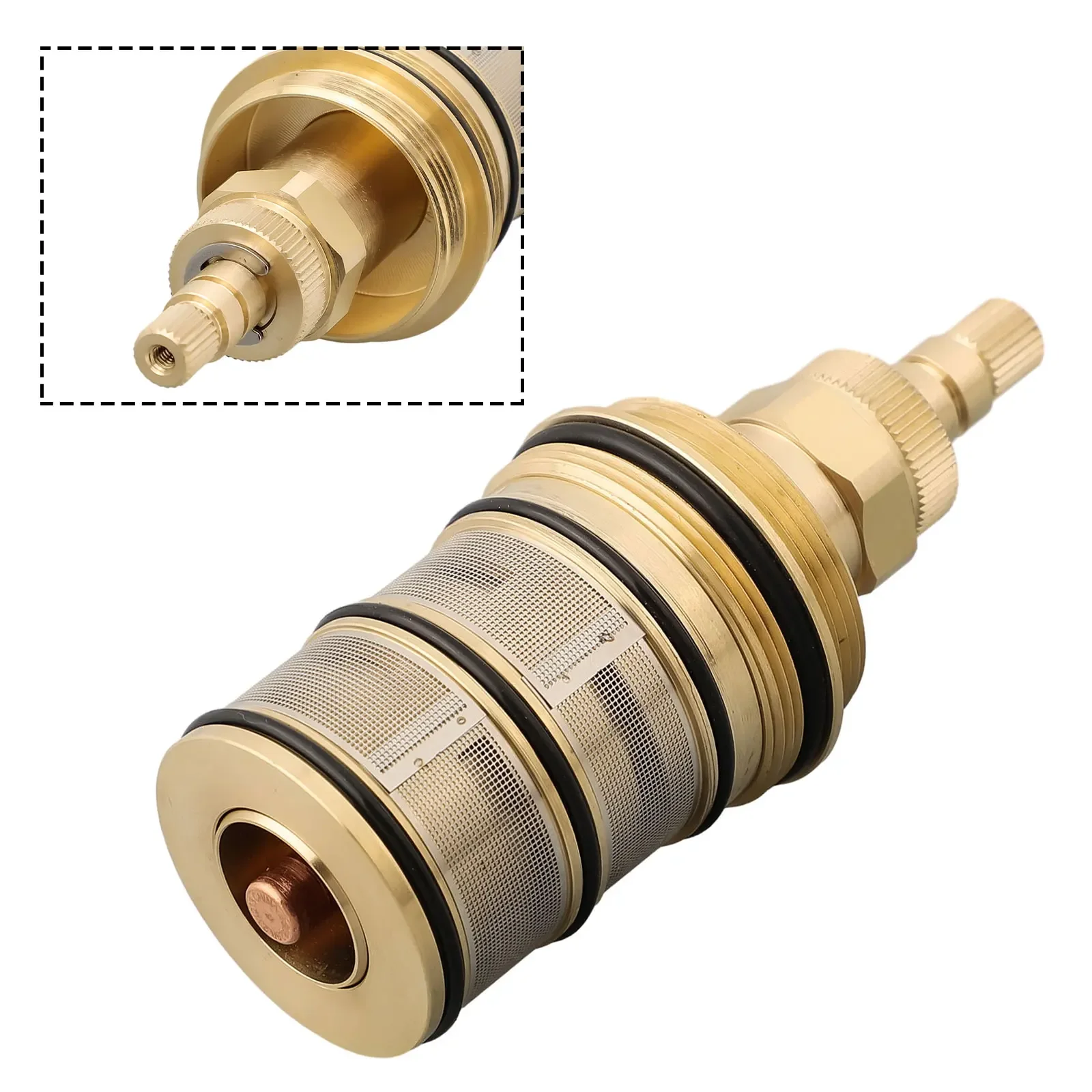 

Brass Replacement Thermostatic Cartridge Bathroom Water Temperature Control Faucet Cartridges Shower Mixer Valve Bar Repair Kit