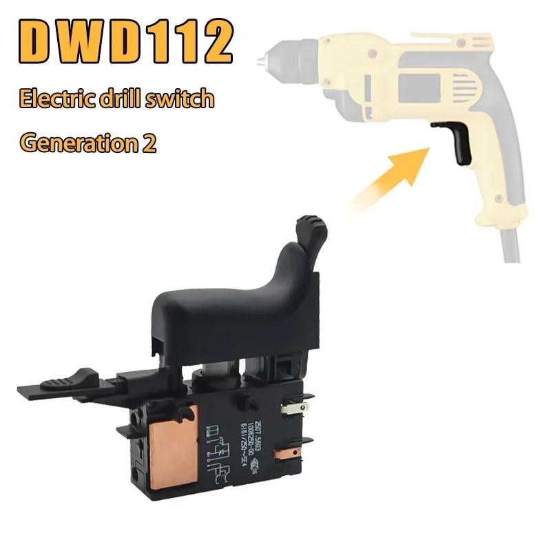 220V Original Stepless Speed Regulating Hand Electric Drill Switch For Dewalt DWD112E DWD112 Parts 1006250-00 N434159 Accessory