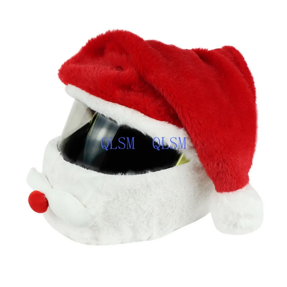 

New American motorcycle head-mounted Christmas hat decoration outdoor Christmas hat helmet cover accessories
