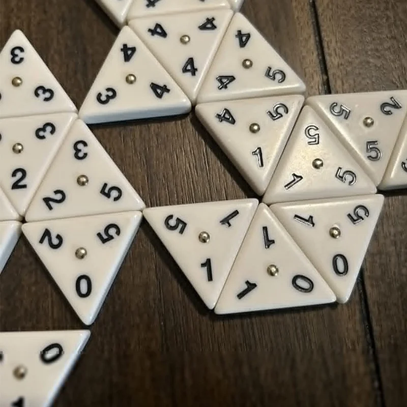 

56 Pieces Triangle Domino Game Set Puzzle Game Casual Development Intelligence Triangle Card Melamine Domino Number Card