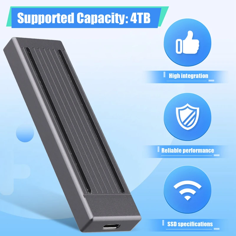 M.2 Ssd Hdd Behuizing Ngff Rgb Cool Licht Multifunctionele Handige Hdd Behuizing