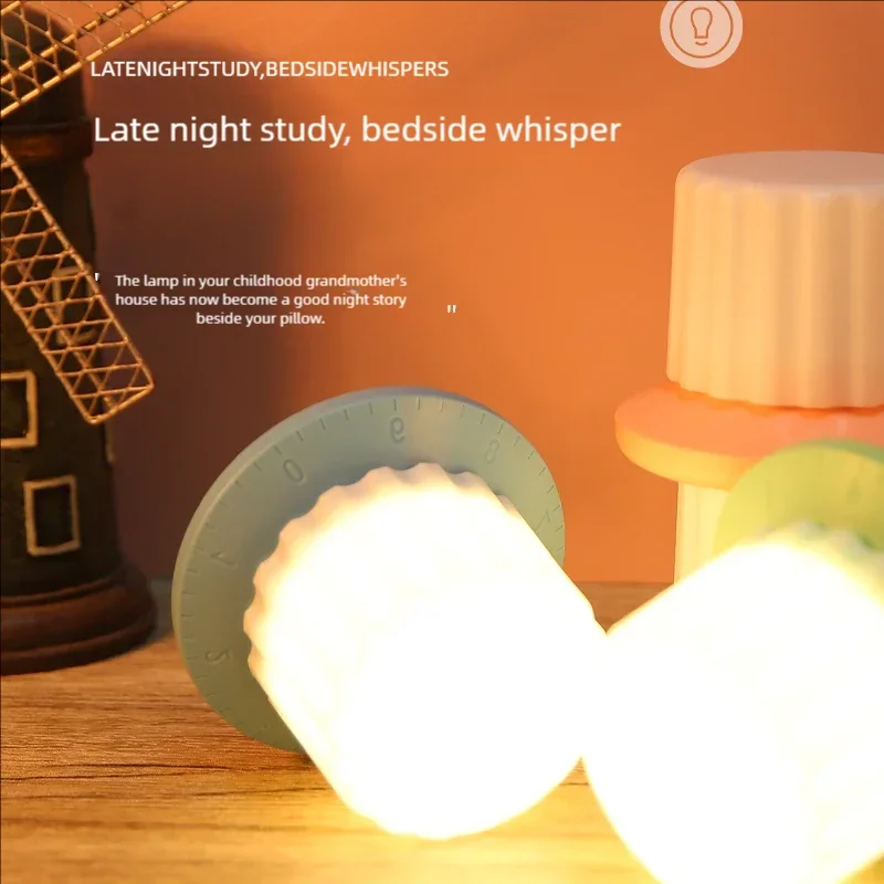 2026 Knob Night Light Rotating Infinite Dimming For Free installation Kitchen Bedroom Living Room 800 MAH Large Capacity Battery