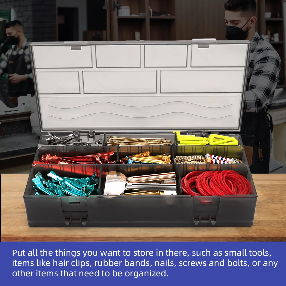 

Large Capacity Hair Clip Organizer Box Makeup Artist Studio Use Accessory Holder Small Jewelry Headwear Storage Case