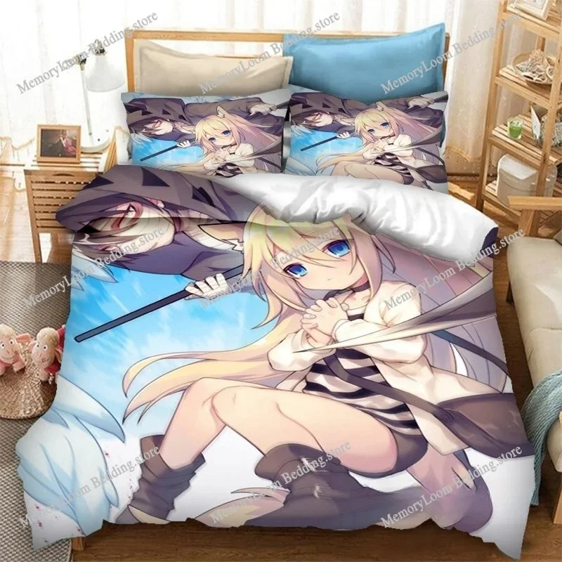 

3D Printed Anime Angels of Death Bedding Set Duvet Covers Pillowcases One Piece Comforter Bedding Sets Bedclothes Home Textiles
