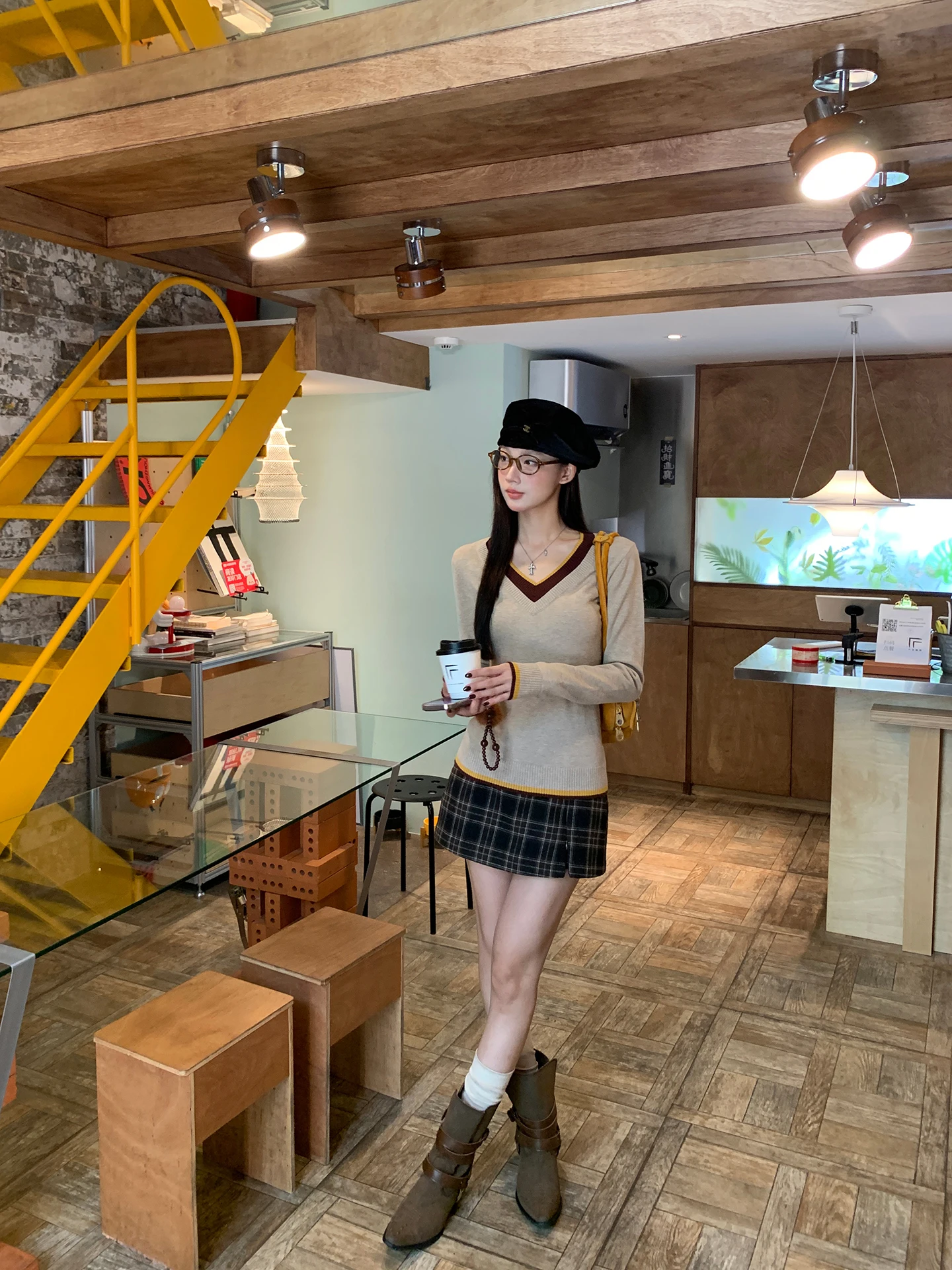 

Red Celebri Sweater Women's Long Sve V-Ne Knitted Top for Autumn Winter Outerwear Inner Match Lazy High-End Feeling