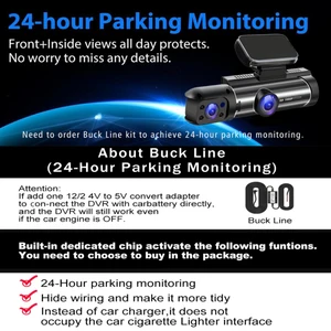 Dual Lens Car Dash Camera, Dashcam cabin, vehicle video, cam trace, unit recorder, mini dvr interior, black box, 1920x 1080p 8 Main Mini Camera Sales - №8