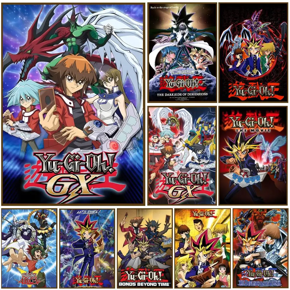 Yu‑Gi‑Oh! Game Fantasy Card Poster Self-adhesive Advanced Aesthetic Printing Paper Wall Art for Living Room Home Decor