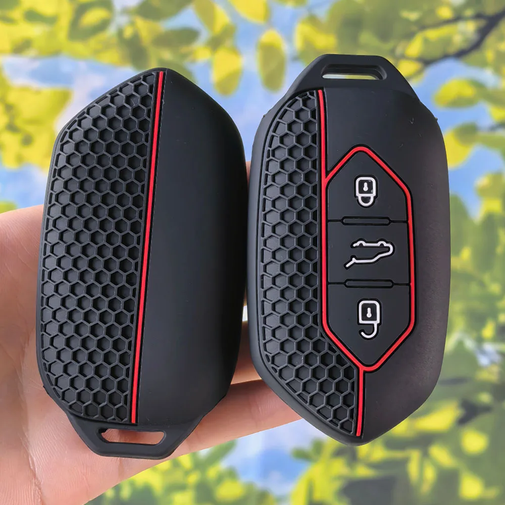 Side Honey Pattern Silicone Car Key Case Fit Togg T10X New Energy Vehicle Smart Remote Key Anti Scratch Protector