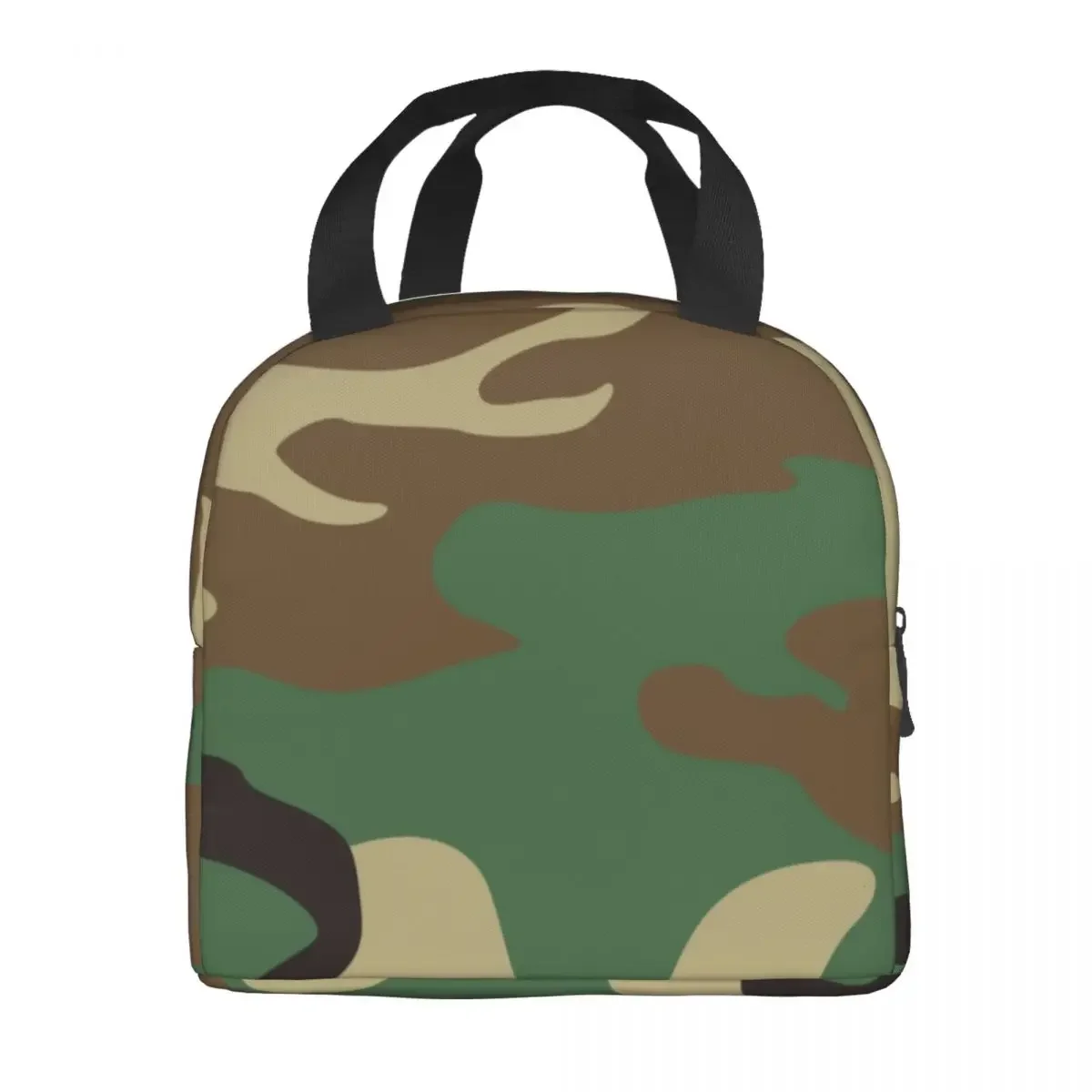 U.S Military Woodland Camo Pattern Resuable Lunch Box Women Army Tactical Camouflage Thermal Cooler Food Insulated Lunch Bag