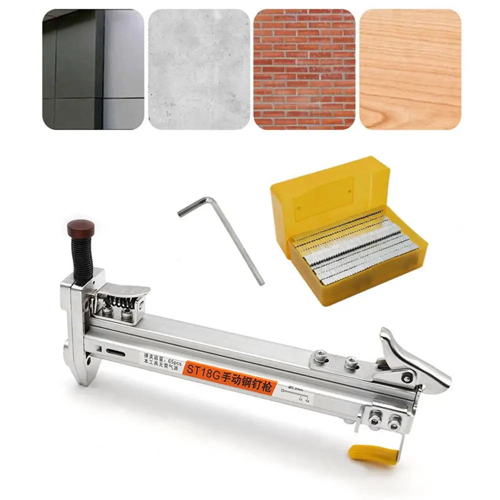 ST18 Steel Nail Gun Manual Rivet Gun Concrete Wall Ceiling Wall Anchor Wire Slotting Device Home Wall Fastener Rivet Tool