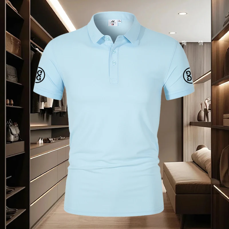 New 2024 Golf Clothing Men\'s Leisure Short Sleeved Golf Clothing T-shirt Outdoor Sports Quick Drying Golf Polo Shirt Top