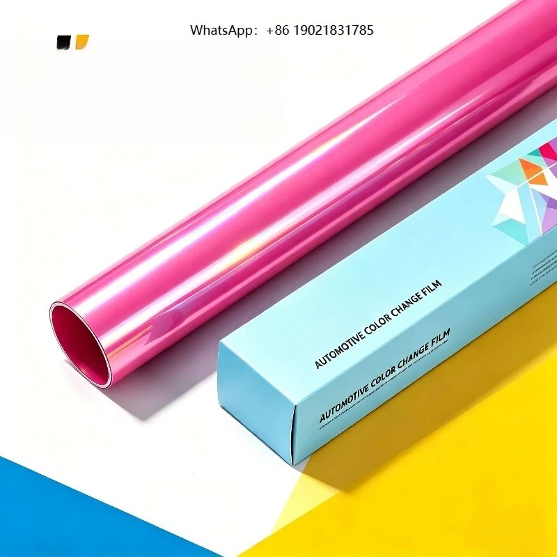 Iridescent Hot Pink TPU Car Wrap Film Paint Protection PPF 7.5mil Self-Healing Anti-Scratch Color Change Anti-Yellowing Body