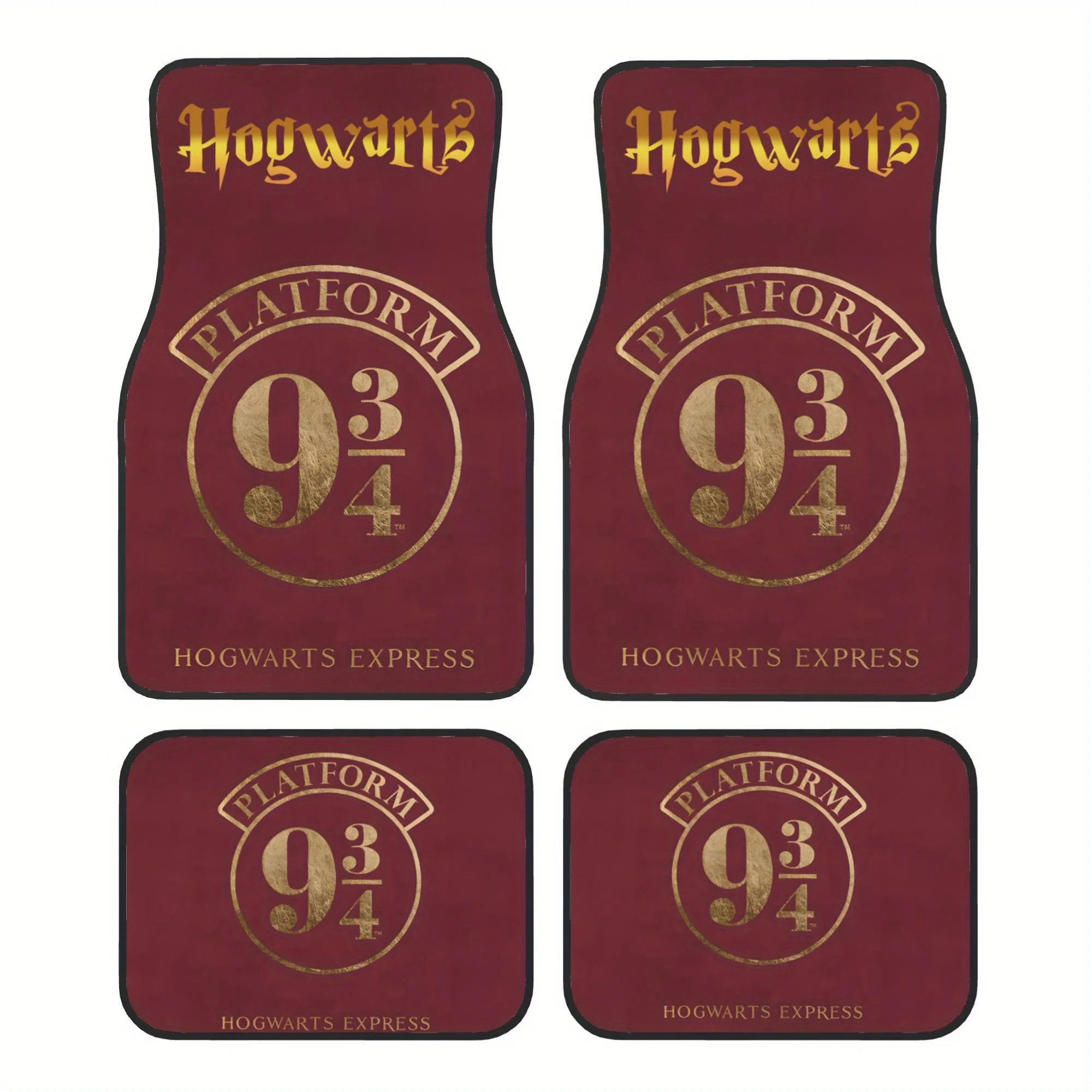 4pcs Deluxe Polyester Car Floor Mats For - Fit, Breathable, All-Weather, Universal Fit For Cars, Trucks, SUVs - Ideal For New Ye
