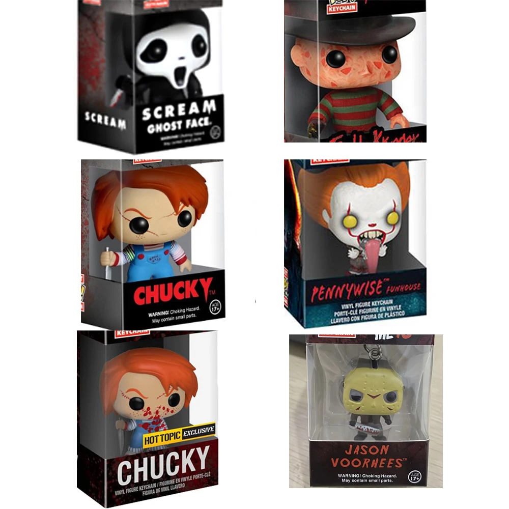 El mejor regalo de Halloween llavero de bolsillo fantasma Chucky figura colección juguetes