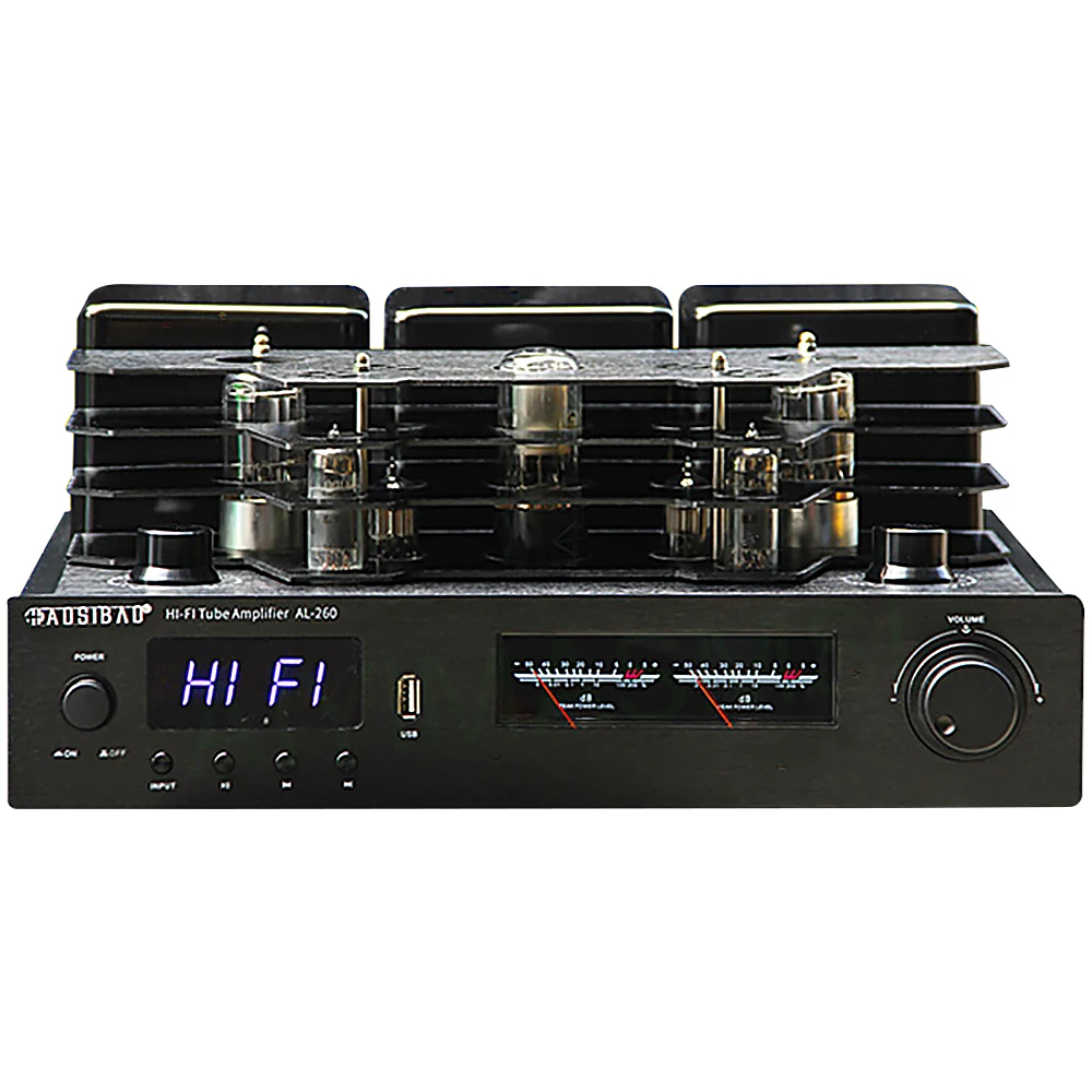 

AIYIMA SMSL HIFI AL-260 Class AB Bluetooth 5.0 200W 2.0 Vacuum Tube Amplifier ΧΕΜΟ 6N7P 6H2 6A2 Fiber Coaxial Amplifier Audio