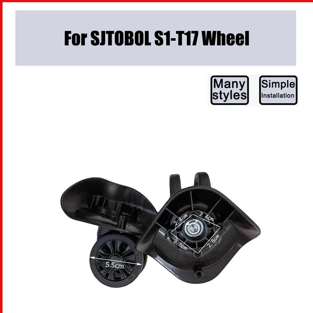 

For SJTOBOL S1-T17 Trolley Case Wheel Pulley Sliding Universal Luggage Wheel Silent Smooth Wear-resistant Accessories Wheels