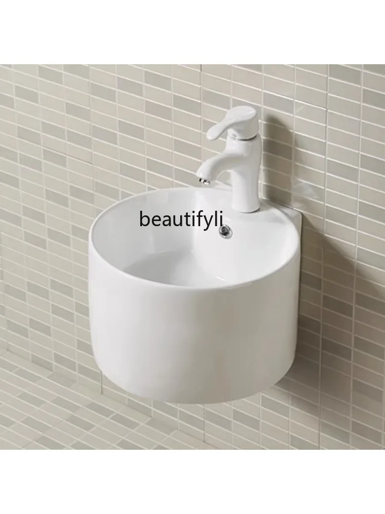 Simple Nordic Wall-Mounted Wash Basin Simple Wall-Mounted Bucket Wall-Hung Basin Outdoor Bathroom Washbasin