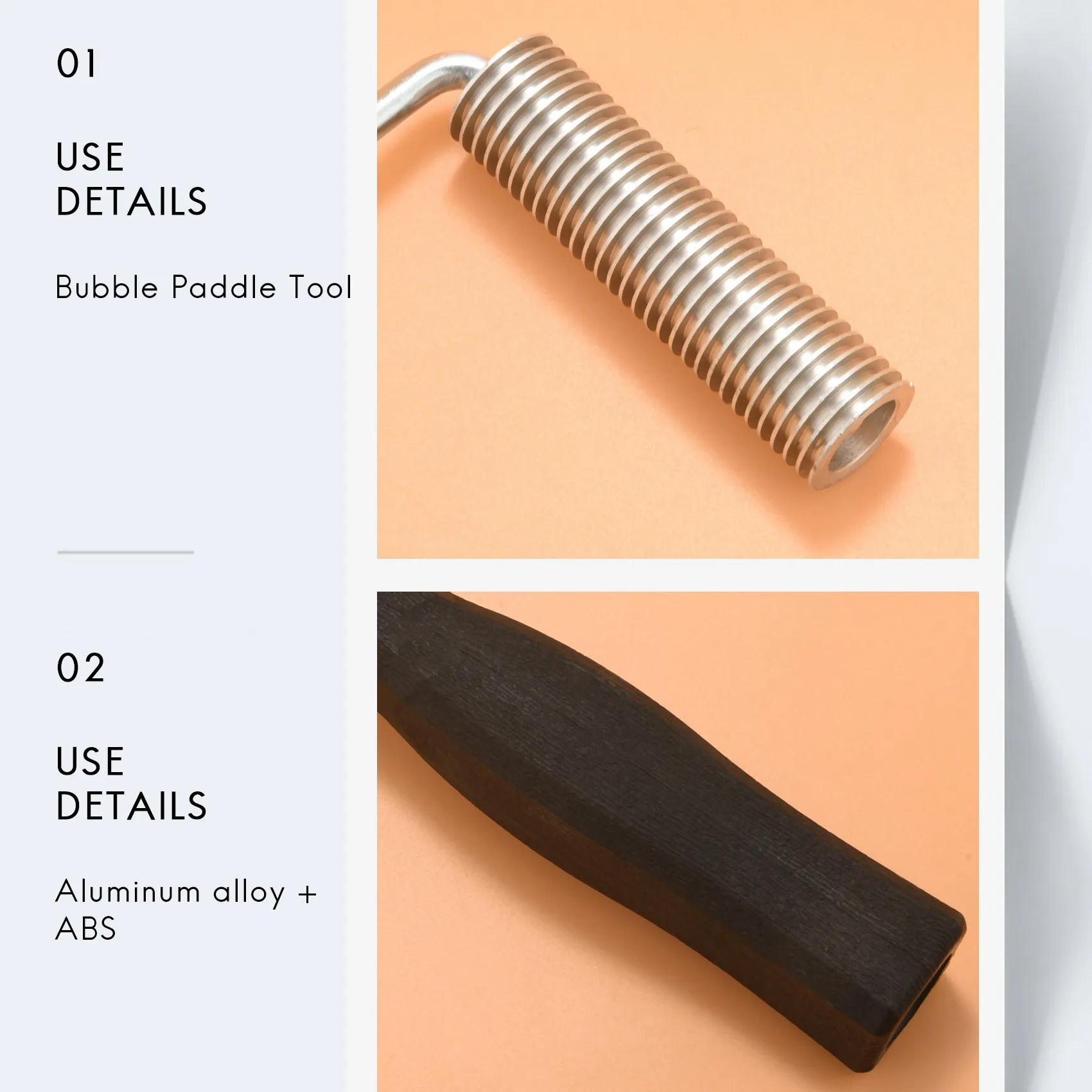 AB13-6Pcs Fiberglass Roller Kit Bubble Paddle Tool Laminating Roller Kit For FRP Mould
