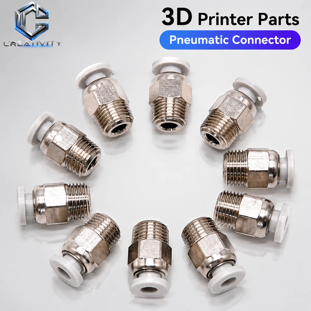 Złączka pneumatyczna PC4-M10 męska prosta do węża, złączka PC4 01 do ekstrudera Bowdena CR10 Ender3, części do…