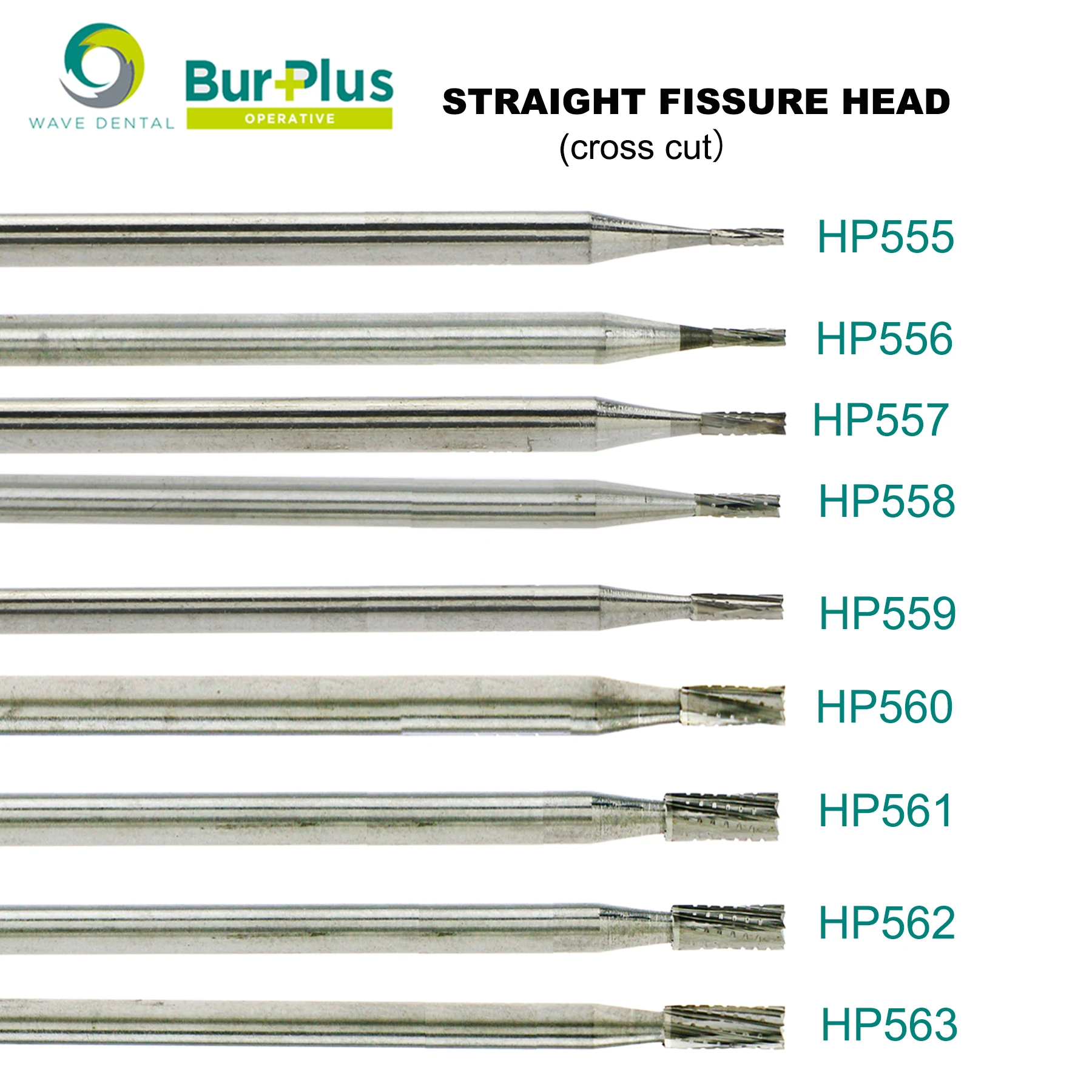 WAVE Dental Tungsten Carbide Straight Fissure Slow Burs Dental Drill Bits For Straight Handpiece Or Micro Motor Handpiece