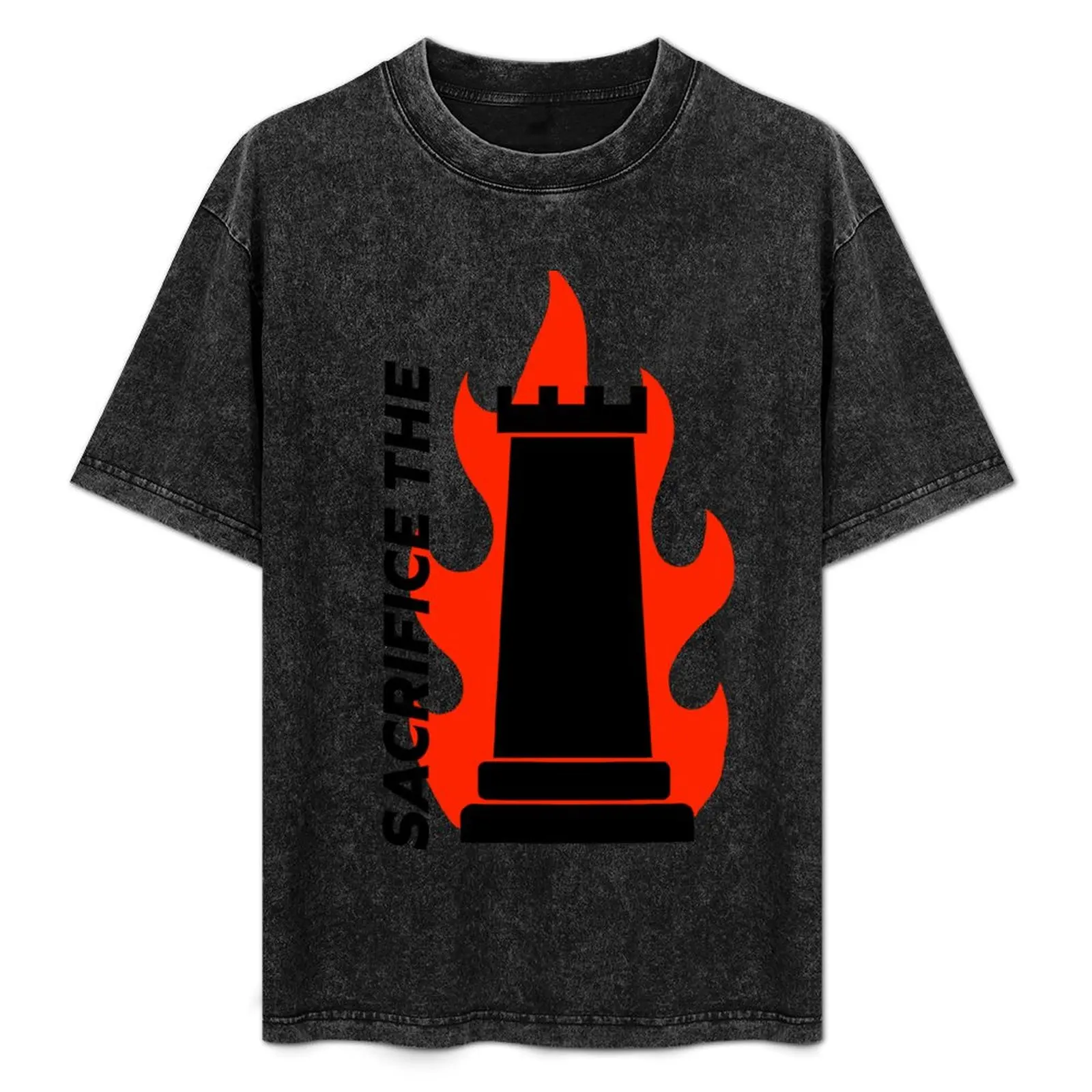 

Sacrifice the Rook - white T-Shirt Modern Print Casual T-Shirt