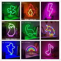 Neon Sign USB LED Decoration Unicorn Flamingo Lamp Moon Rainbow For Home Kid Room Bedside Night Light Decor Light For Children