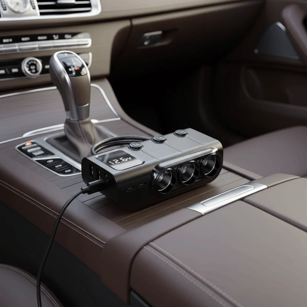 

Автомобильный инвертор с двумя USB-разъемами, адаптер для автомобильного зарядного устройства, 12 В/24 В, автомобильное быстрое зарядное устройство, разветвитель для автомобильного зарядного устройства USB Type-C, комплект