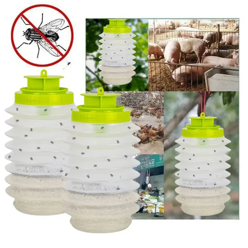 

Reusable Fly Trap Jar And Bait Bags, Effective Outdoor Garden Insect Control Solution