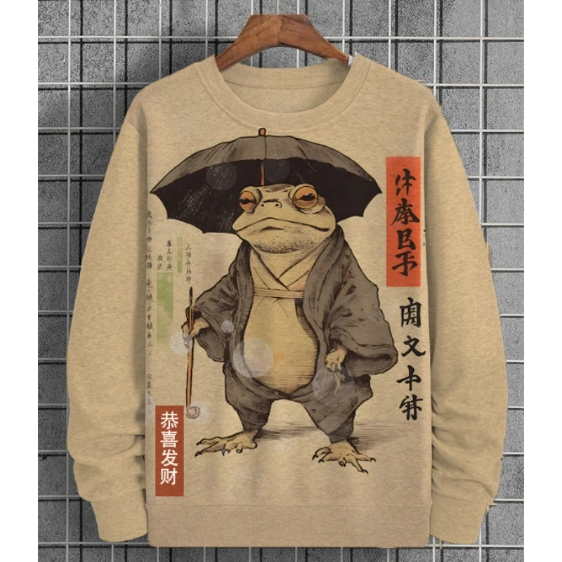 3d Print Ukiyo-E Hoodies For Men Sweatshirts Pullover Autumn Long Sleeve T-Shirt Vintage Oversized Sweatshirt Men Clothing Tops