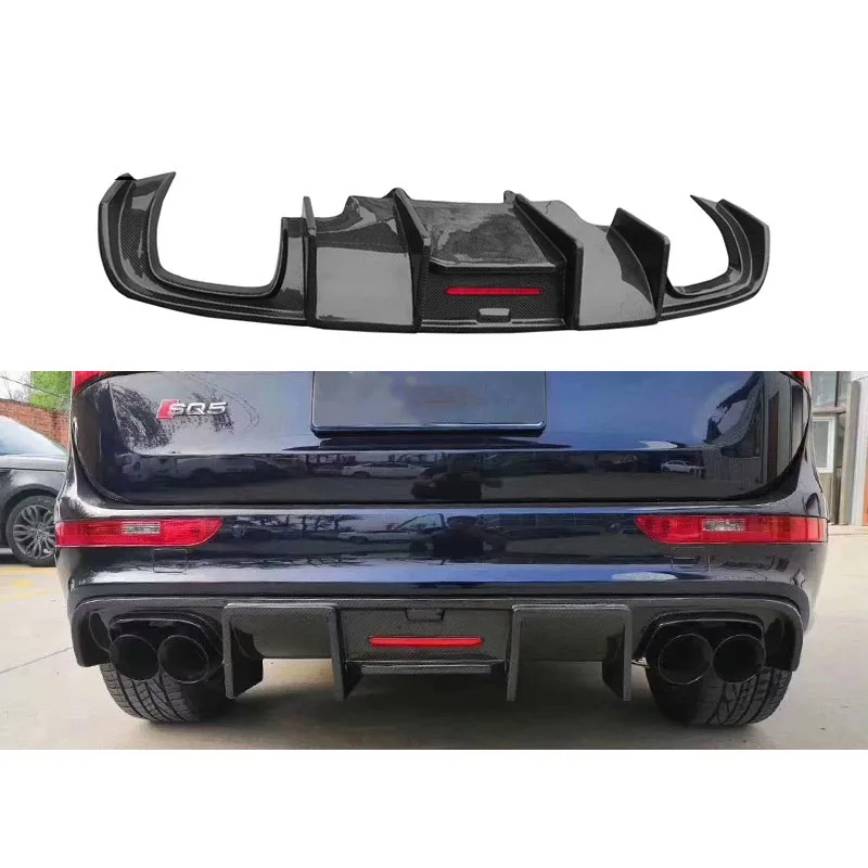 

For 12-18 models Audi SQ5 Q5 carbon fiber rear lip with light diffuser rear surround modified auto parts body kit