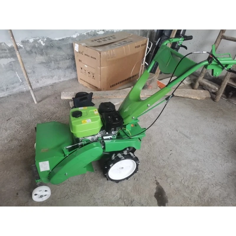 

Gold Seller Micro-tillage weeder small household tillage rotary tiller hard ground tiller new four-wheel drive Garden Po