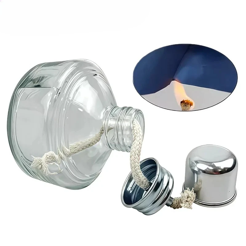 1 Pcs Lab Thickening Glass Alcohol Burner Lamp With Wick Chemical Wax Type Alcohol Lamp Lab Tool s