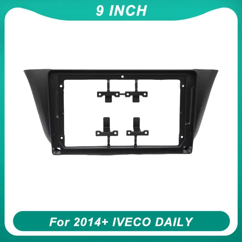 9 Inch Car Radio Fascia Frame For Iveco Daily 2014+ Android GPS MP5 Stereo Player 2 Din Head Unit Panel Dash Installation Trim
