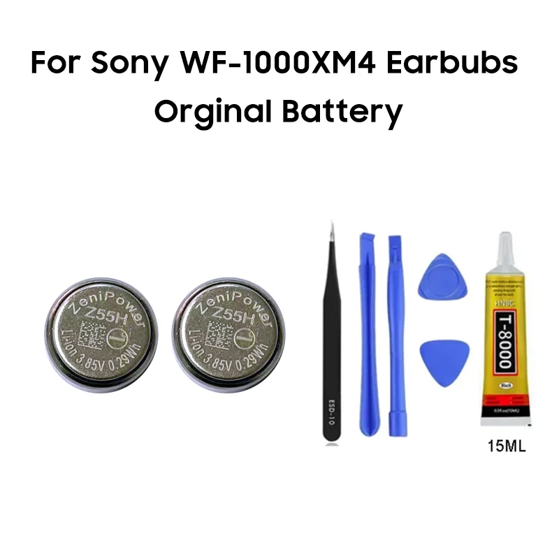 ใหม่2ชิ้น Z55H zenipower อะไหล่ CP1254 1254สำหรับ Sony WF-1000XM4 XM4ชุดหูฟังบลูทูธแบตเตอรี่ Z55H 3.85V 75mAh