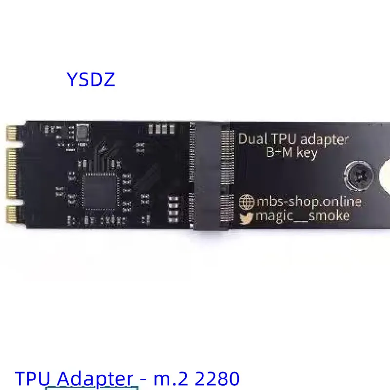 

1PCS Dual Edge TPU Adapter - m.2 2280 B+M key