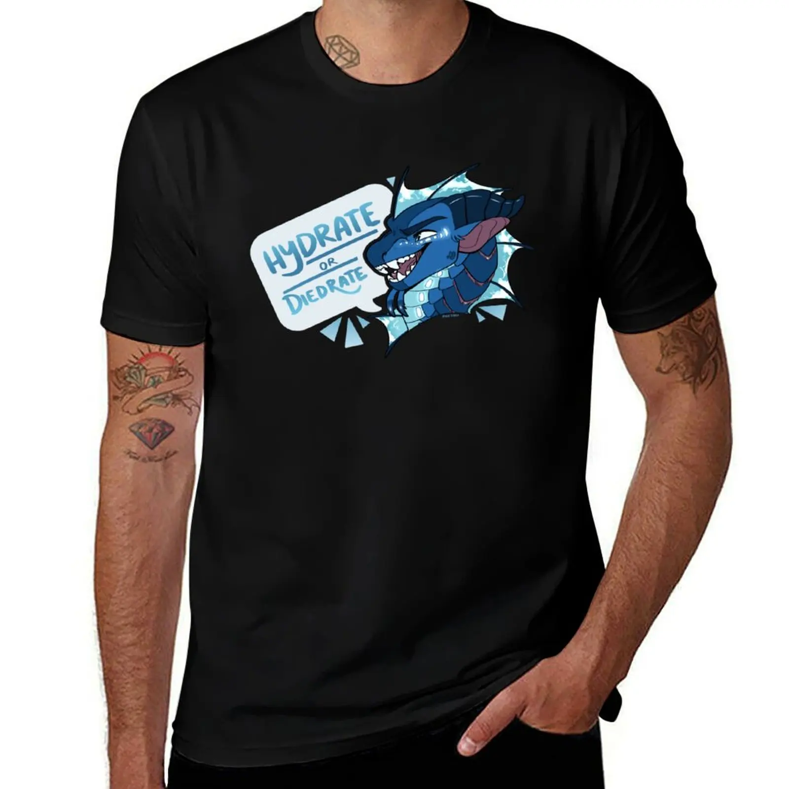Hydrate or Diedrate! Tsunami WOF Wings of Fire T-Shirt Work Wear Lightweight Tee T-Shirt